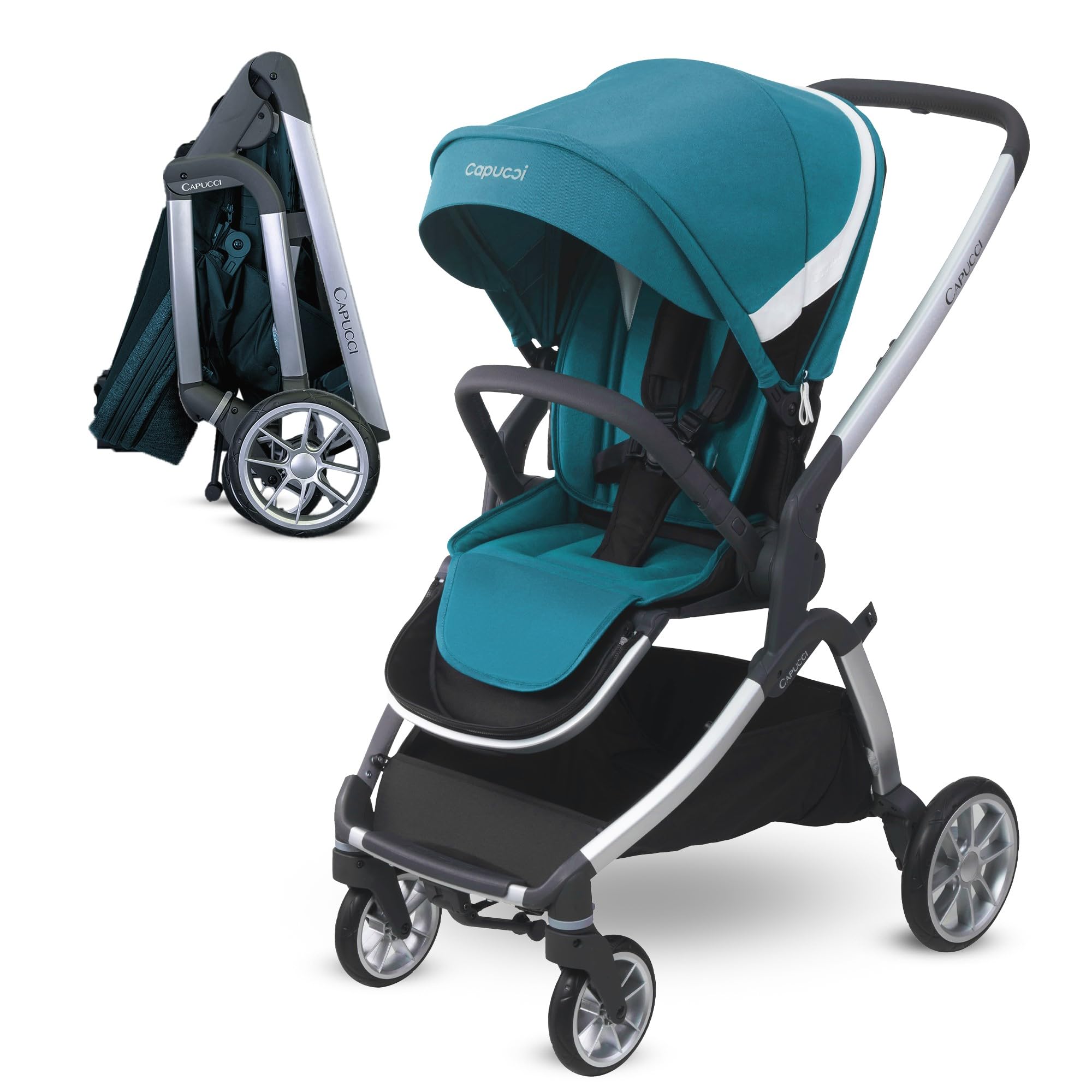 Velos Stroller - Premium Modular & Comfort, Self Standing with One Hand Auto Fold
