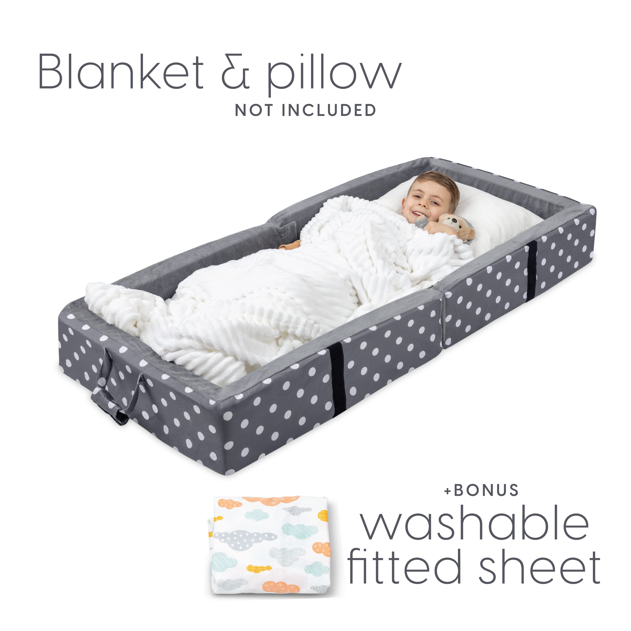 Foldable Toddler Floor Bed with Washable Cover