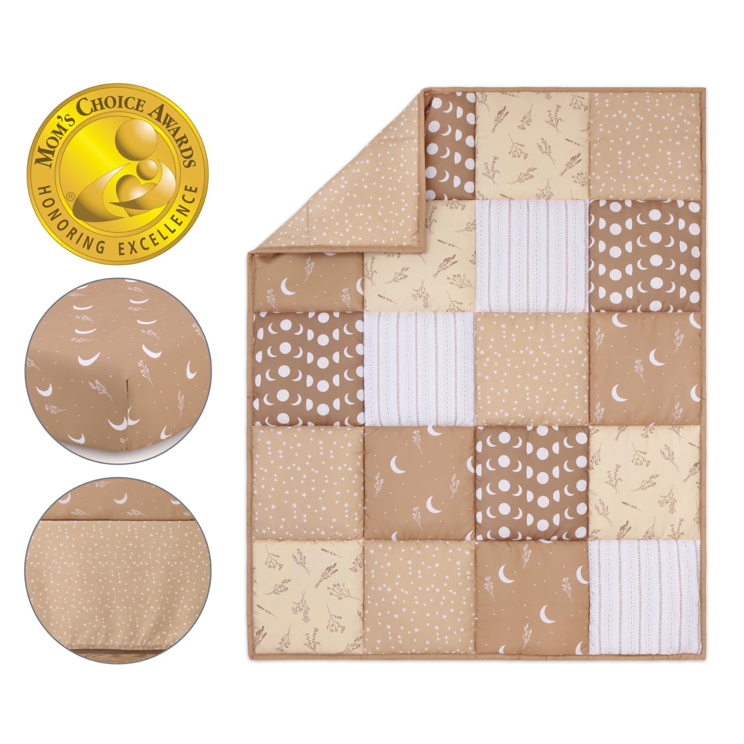 Boho Celestial Baby Crib Bedding Set 3 Piece