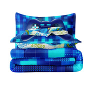 Twin Size Bed in A Bag 5 Pieces Gaming Bedding Set for Boys