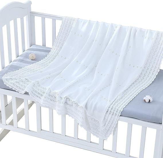 Blanket White Receiving Blanket Baptism Christening Towel