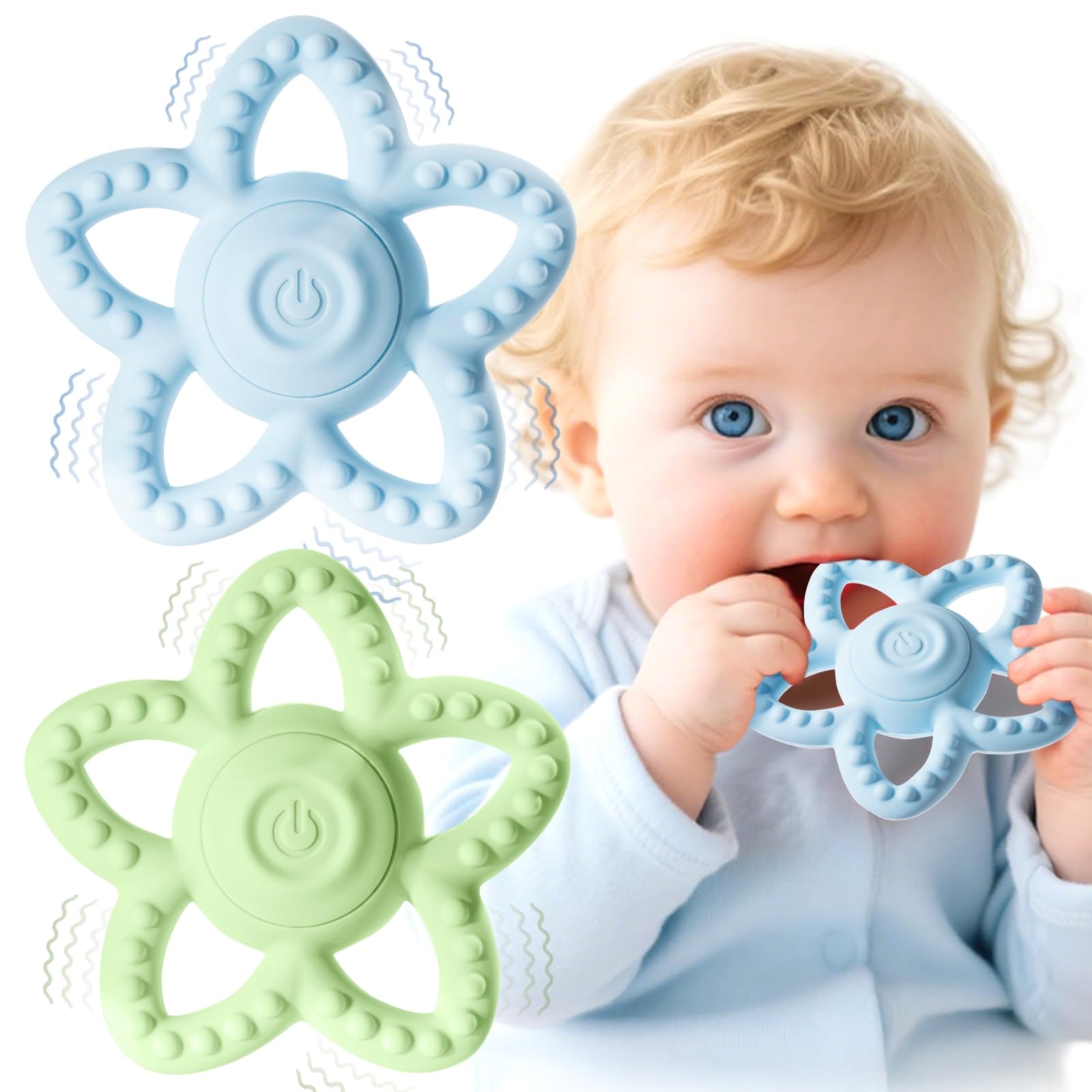 Vibrating Sensory Chew Toy - Baby Teething Toy for Autism/ADHD Toddler