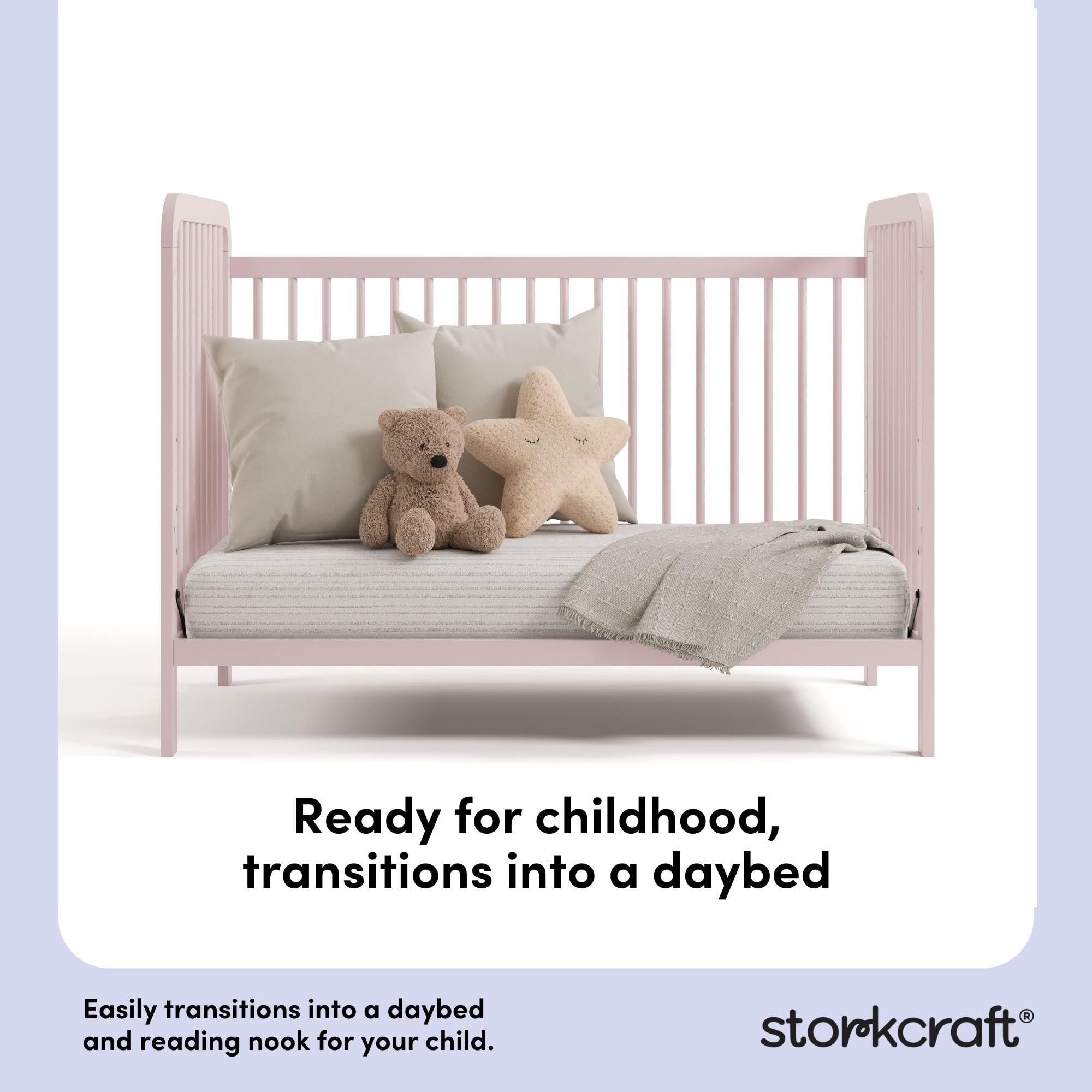 Pasadena Convertible Crib (Blush) – GREENGUARD Gold Certified
