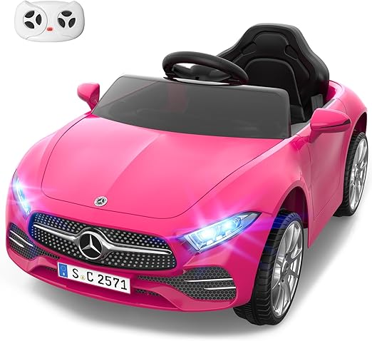 12V Kids Electric Car Remote Control Ride On Car Bluetooth USB Music Player 3.1MPH Max Speed Battery Powered Roadster Gift for Boys and Girls-White