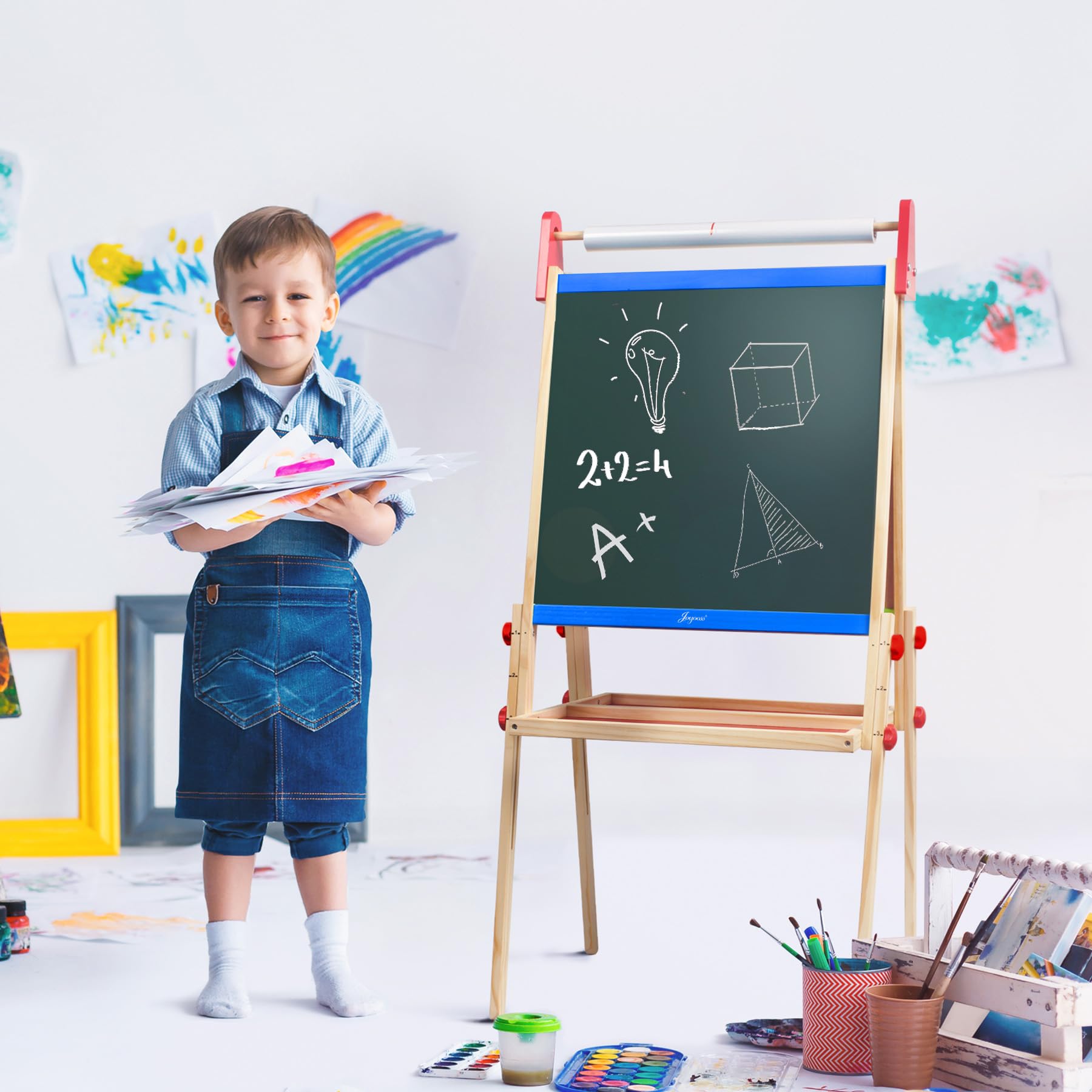 Kids,Toddler Art Easels for Kids Ages 4-8 9-12 with Paper Roll