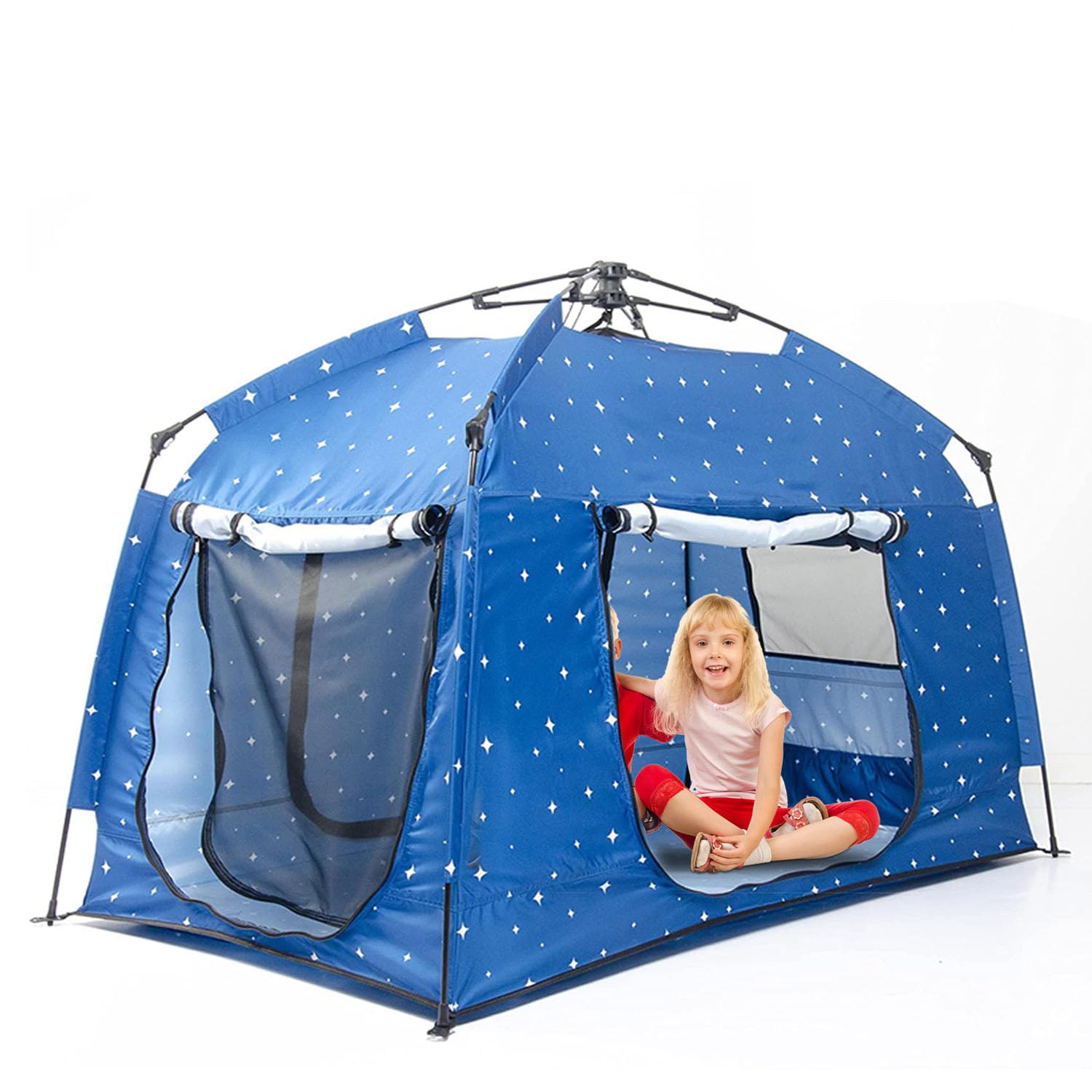 Portable Kids Play Tent with LED Lights