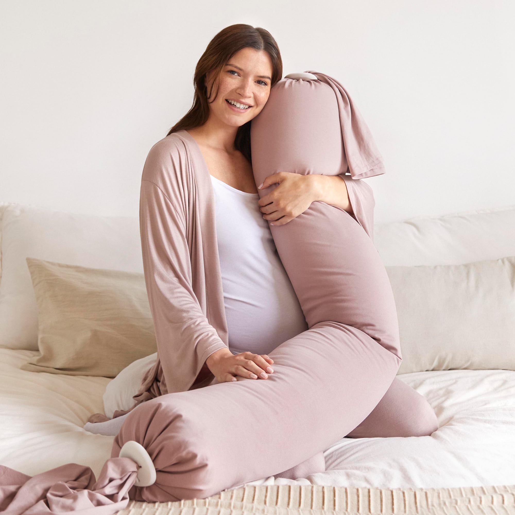 Adjustable Pregnancy & Nursing Pillow Bundle – Full Body Support for Side