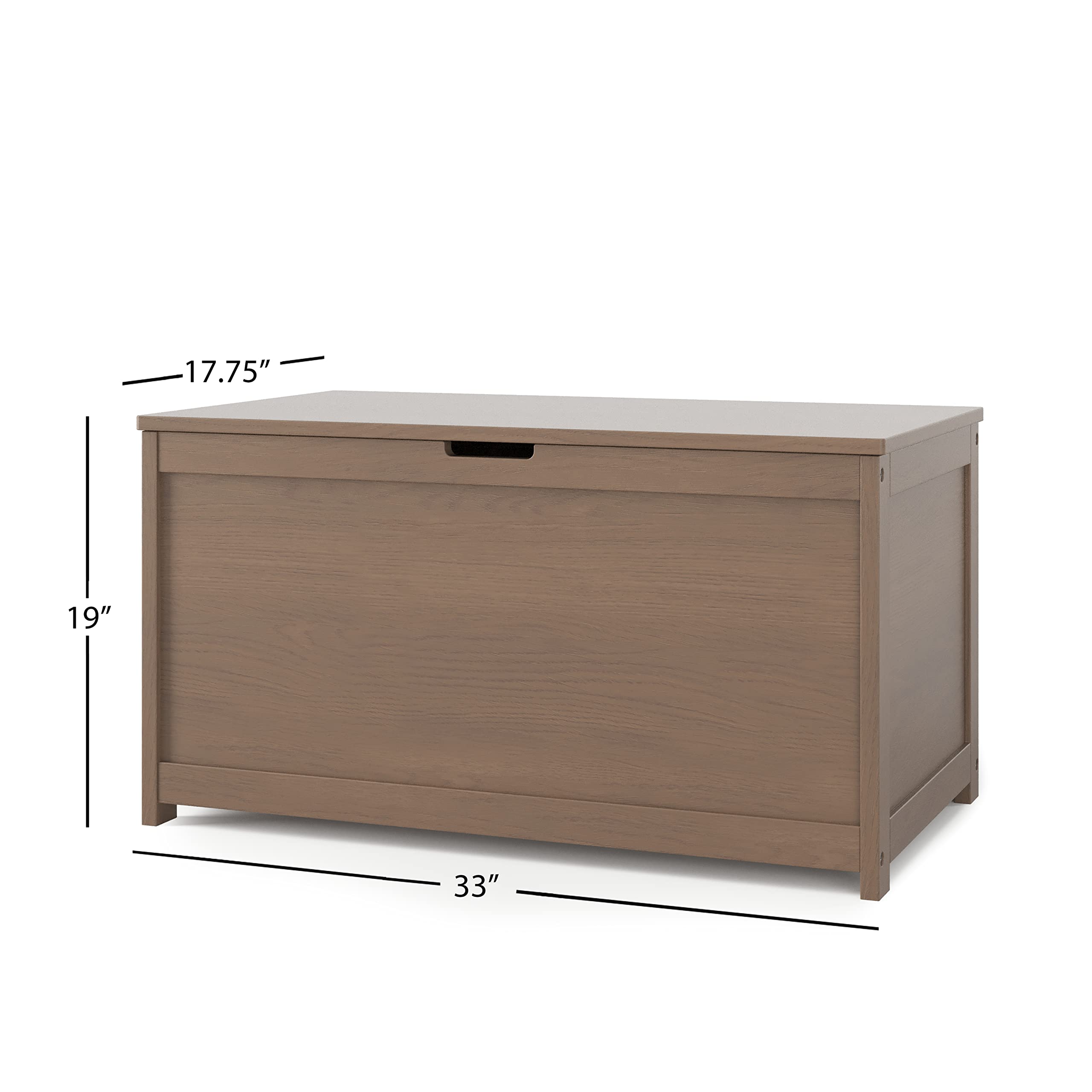 Harmony 33” Wood Toy Box, Large Storage Chest, Plenty