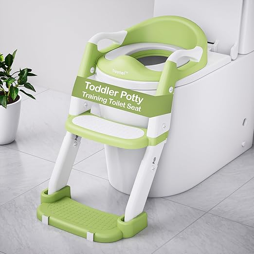 Toddler Potty Training Toilet Seat with Ladder | Foldable Toilet Potty