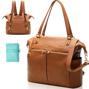 Diaper Bag Tote, 4 in 1 Leather Diaper Bag Backpack with 14 Pockets