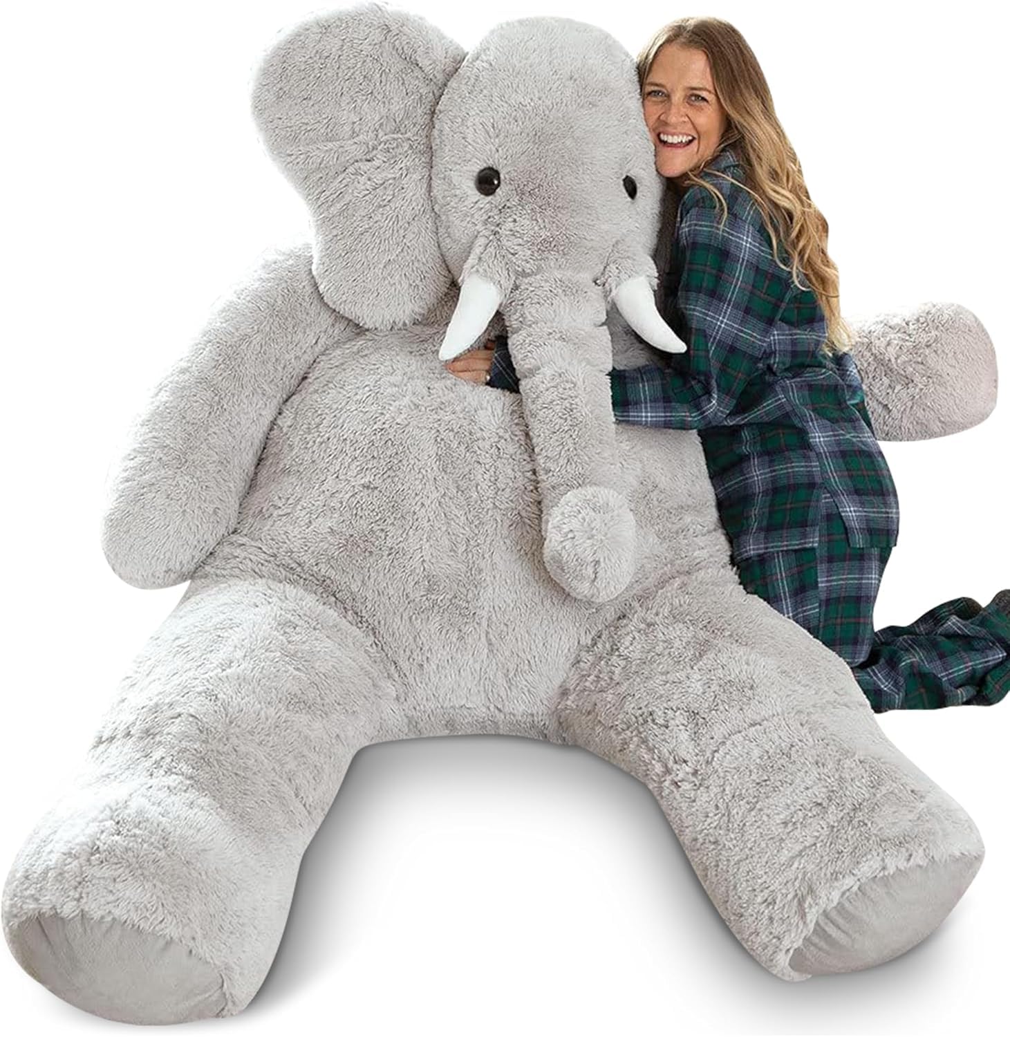 Giant Elephant Stuffed Animal - 6 Foot Big Stuffed Elephant Plush