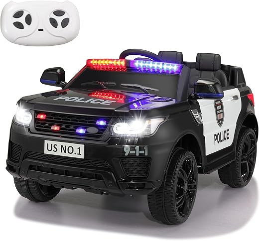Police Car Ride on Electric Car for Kids to Drive Battery Powered Ride-on Toys Cop Cars