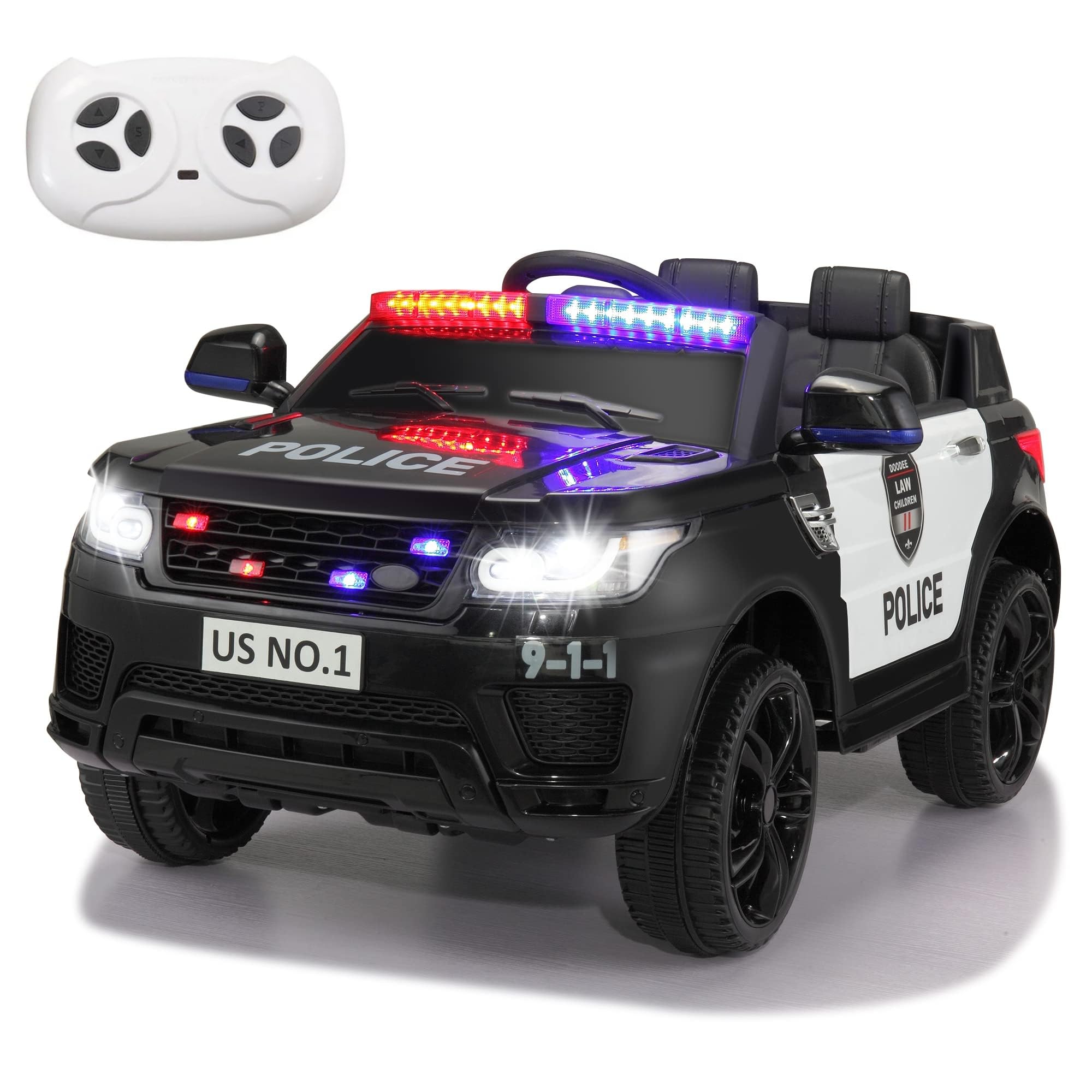 Police Car Ride on Electric Car for Kids to Drive Battery Powered Ride-on Toys Cop Cars