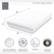 The Peanutshell 3 Piece Baby Crib Bedding Set for Boys & Girls - Newborn, Infant & Toddler Nursery Bed Set Decor with Fitted Crib Sheet, Dust Ruffle Comforter - Elephant Walk