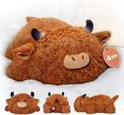 Weighted Highland Cow Plush, Weighted Stuffed Animals 4.0 Lbs, Cow Plush for Kids