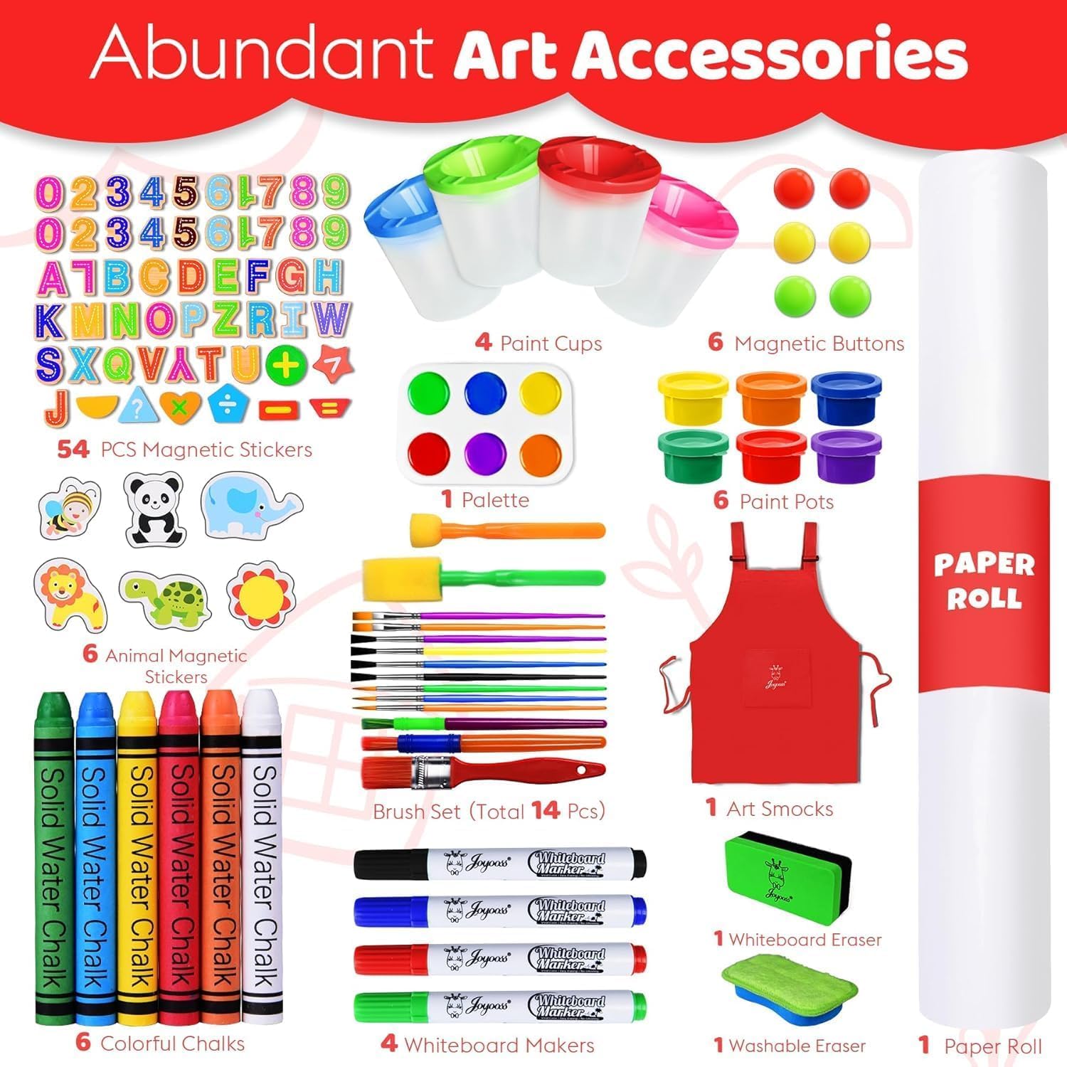 Adjustable Double-Sided Kids Art Easel with Storage