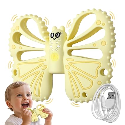 Vibrating Teether for Baby - Sensory Chew Toy for Autistic Children & Vibrating Chewy