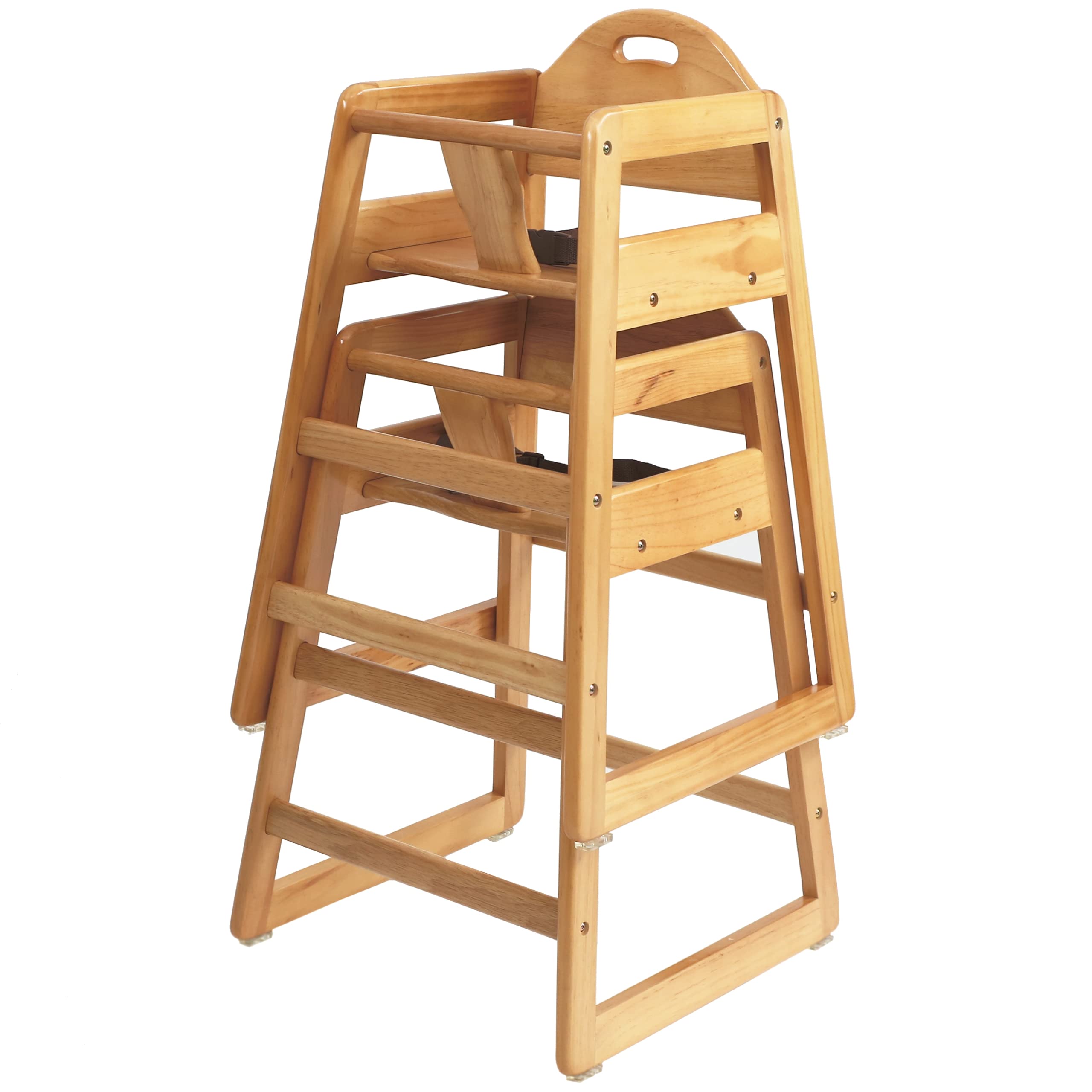 Wooden High Chair for Baby & Toddler – Restaurant-Style Stackable HighChair