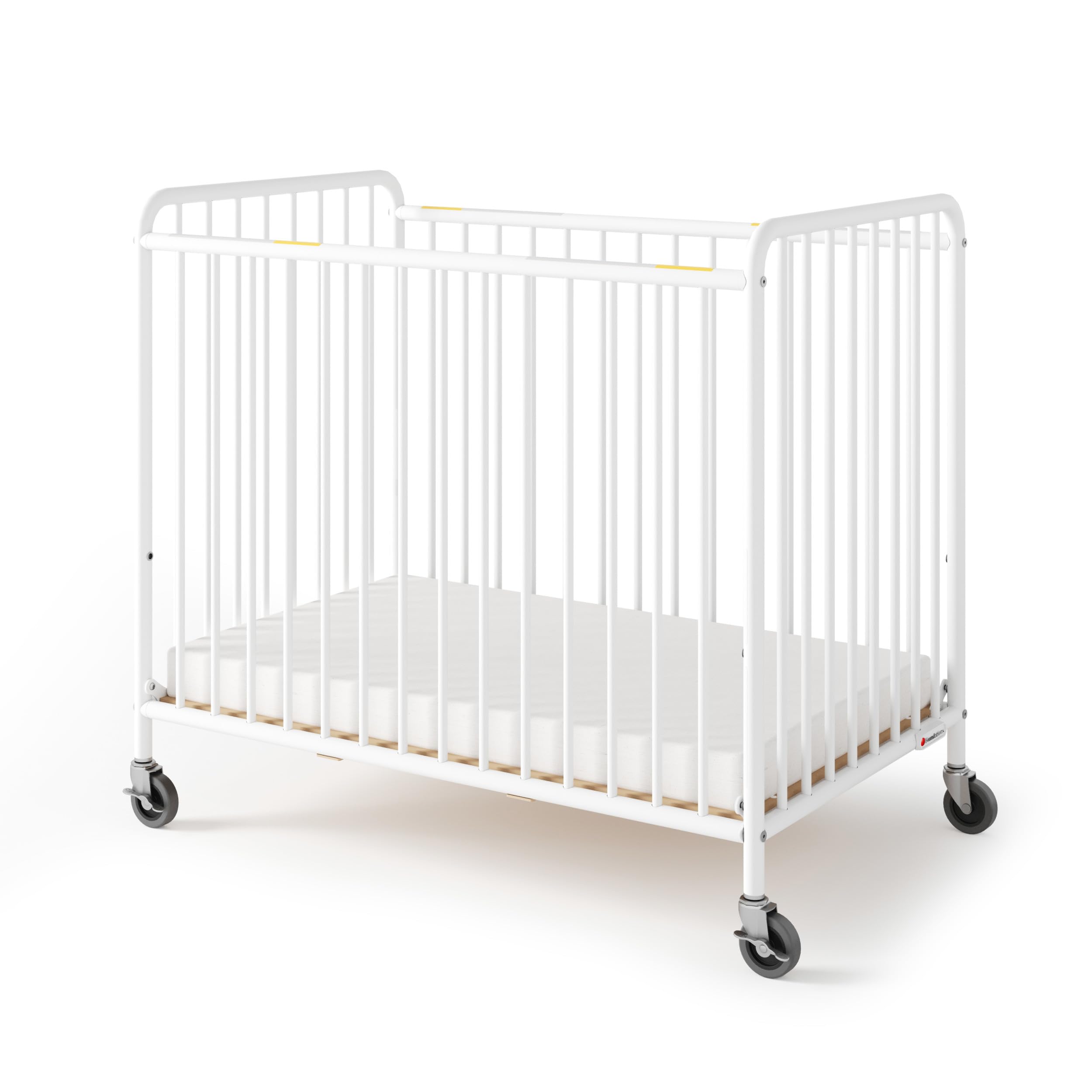 Metal Compact Daycare Crib with Adjustable Mattress
