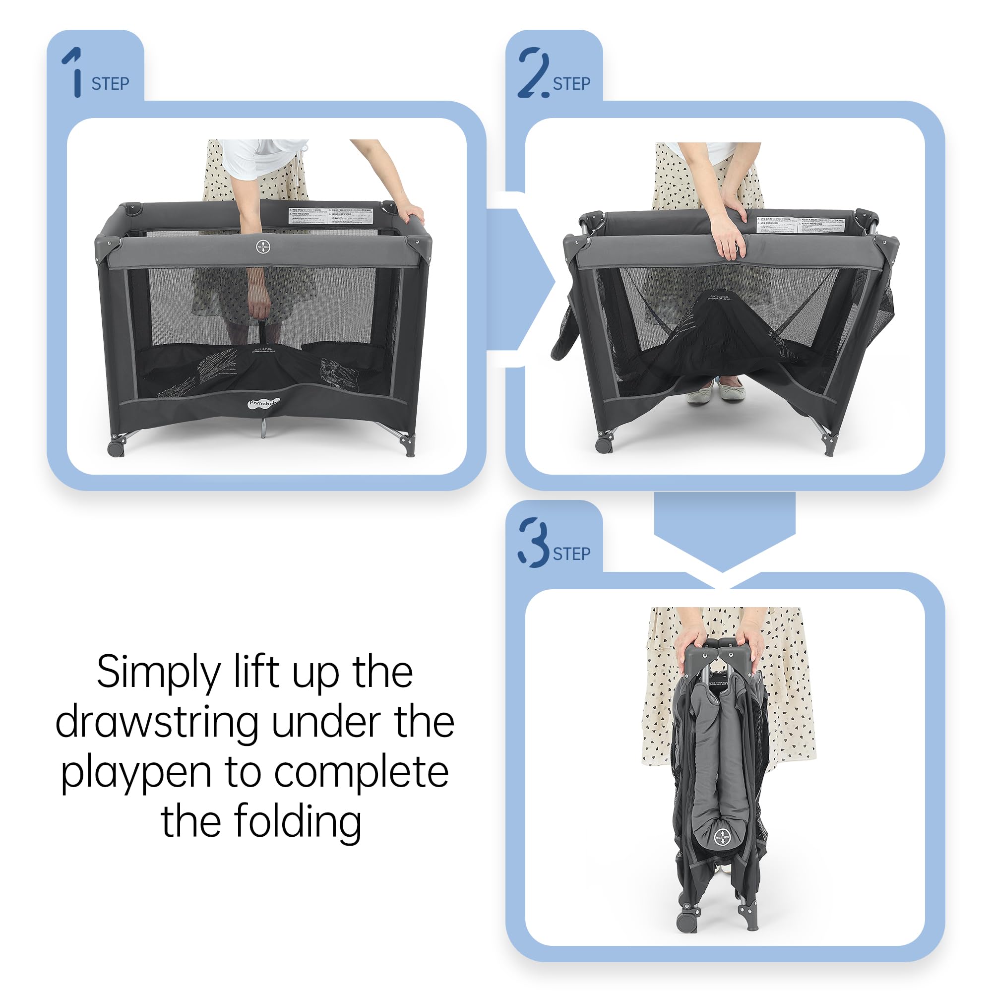 Portable Foldable Baby Playard with Bassinet