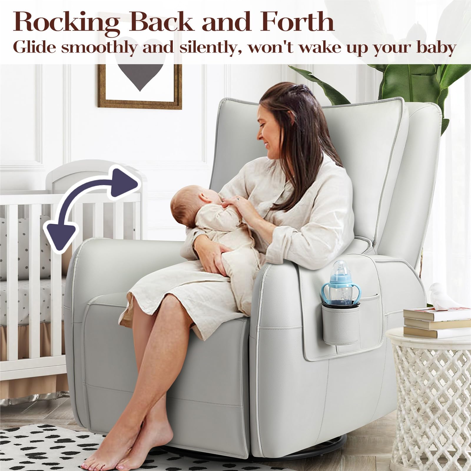 Power Swivel Glider Recliner with USB Charging