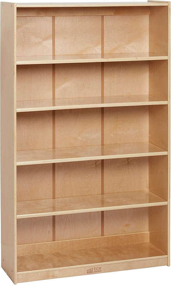 Classic Bookcase, 60in, Adjustable Bookshelf, Natural