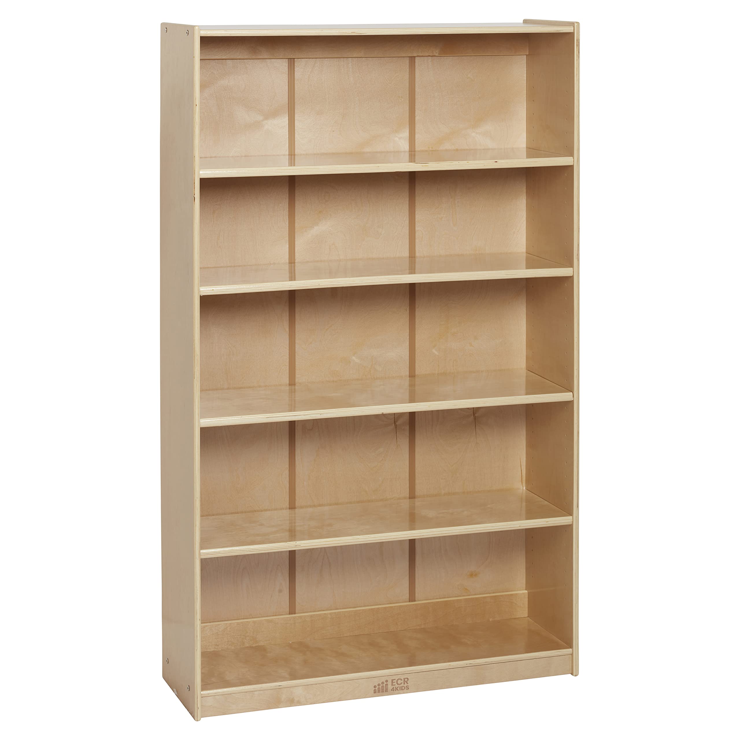 5-Shelf Wooden Bookcase for Kids
