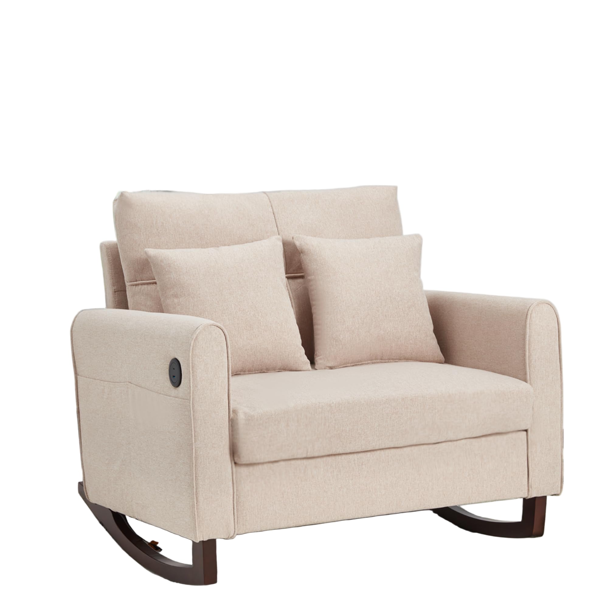 Upholstered Oversize Rocking Chair, Nursery Rocking Chair
