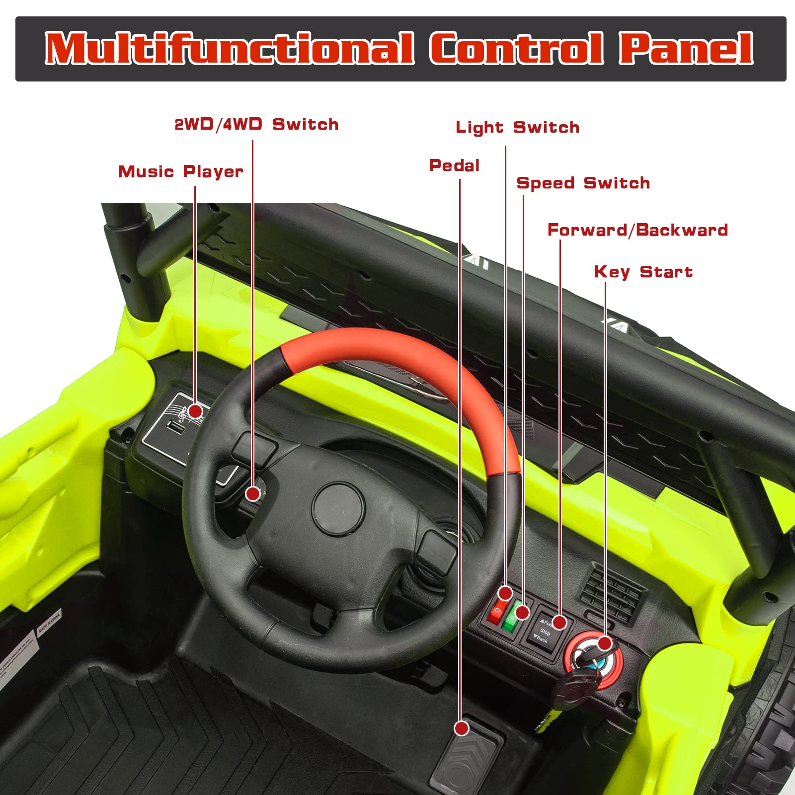 24V Electric Ride On Car for Kids Ages 4-8