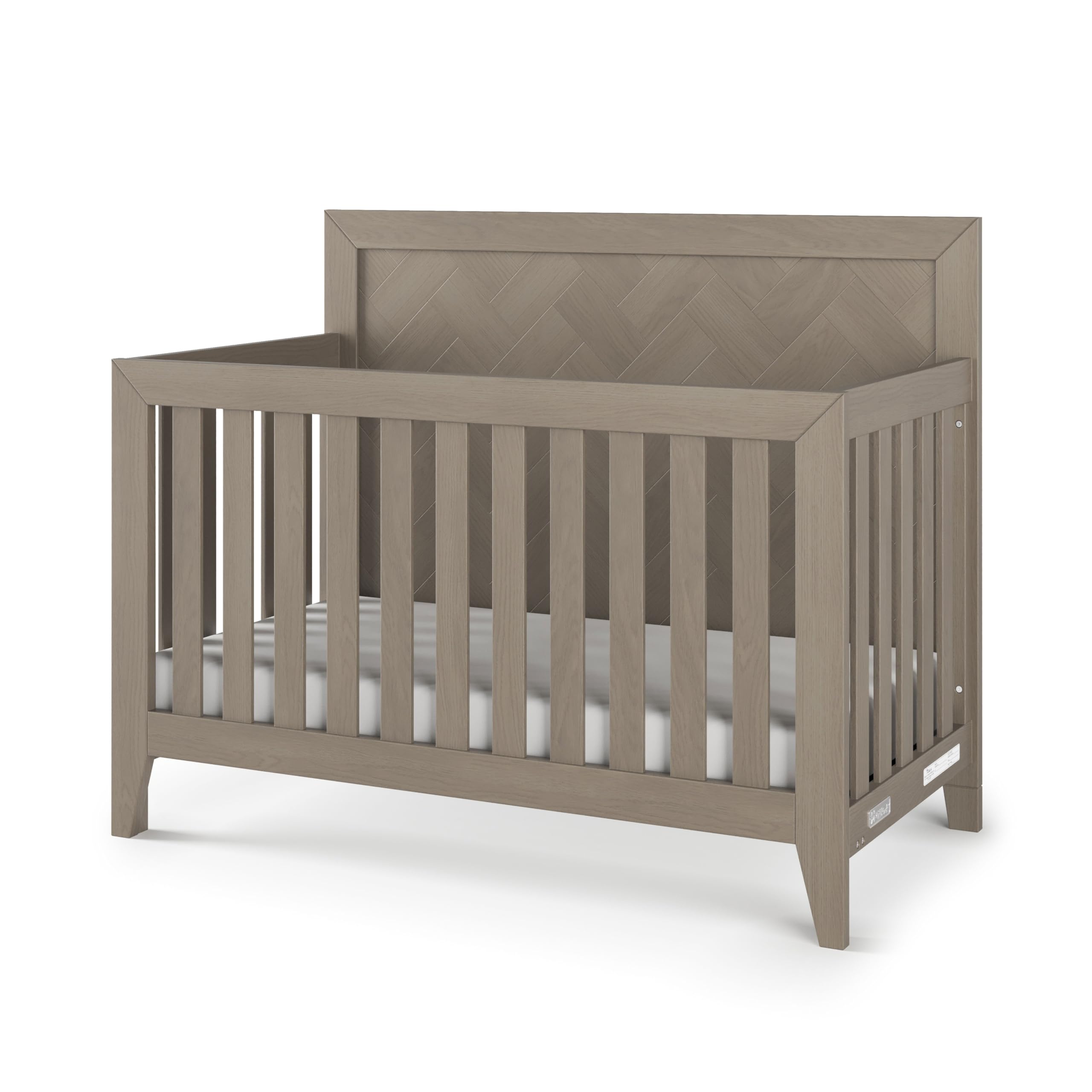 4-in-1 Convertible Baby Crib with Adjustable Mattress Heights