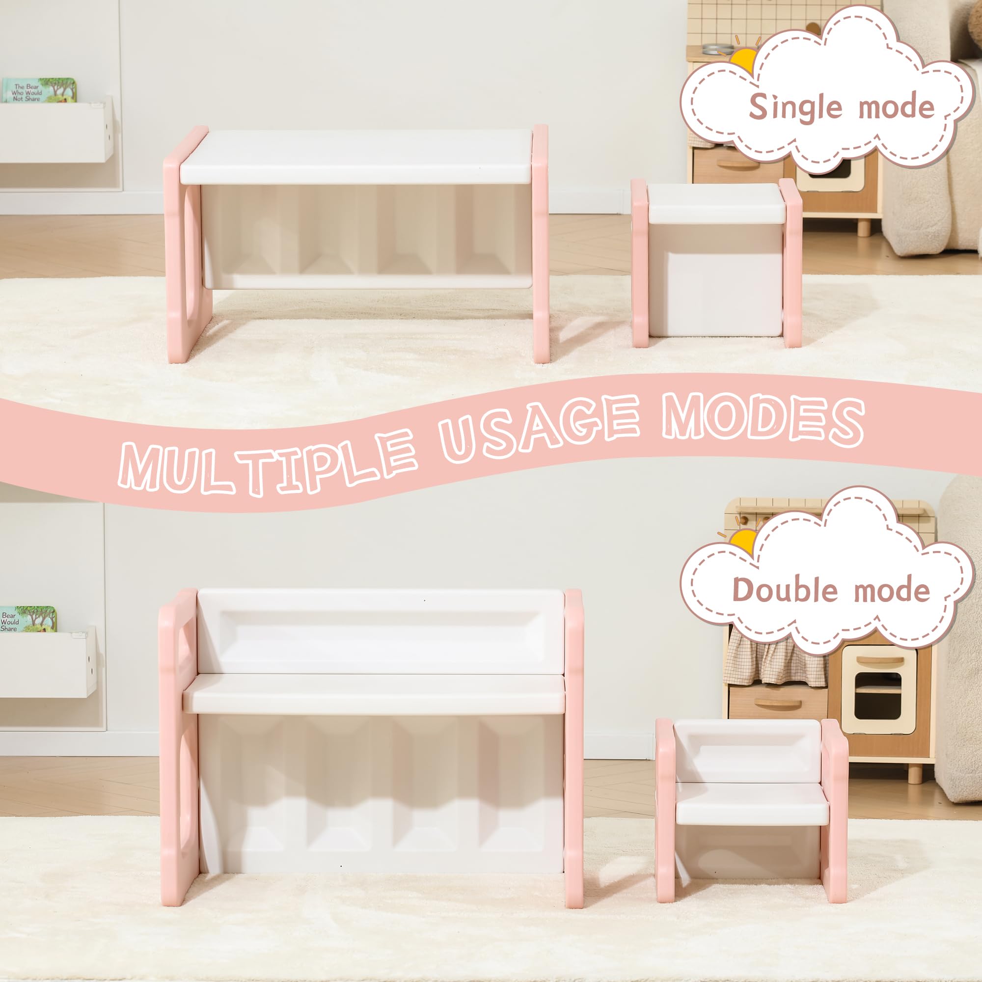 Height-Adjustable Kids Table and Chair Set for Ages 3-8