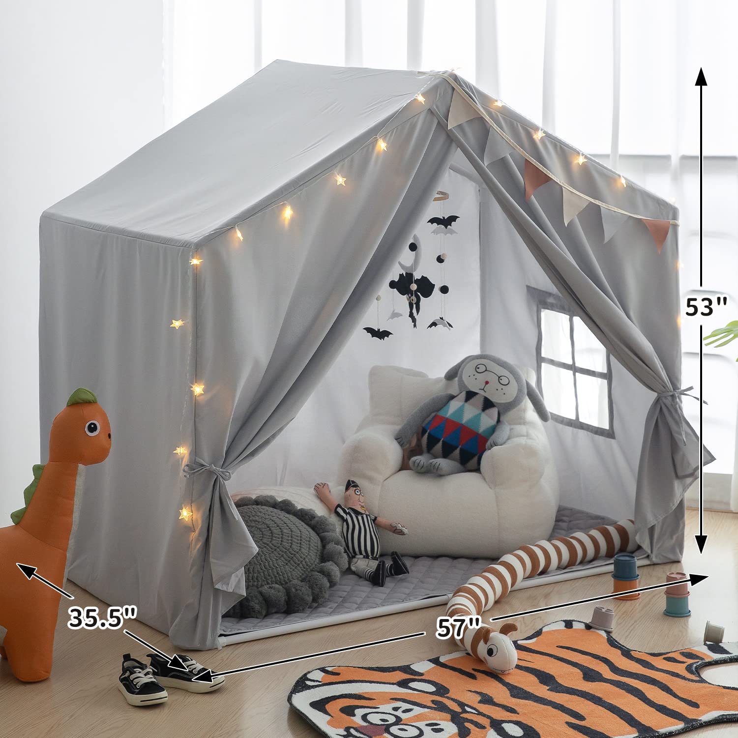 Large Indoor Play Tent with Padded Mat