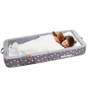 Portable Foldable Toddler Travel Bed with Sides, Folding Toddler Bed for Travel Kid Foam