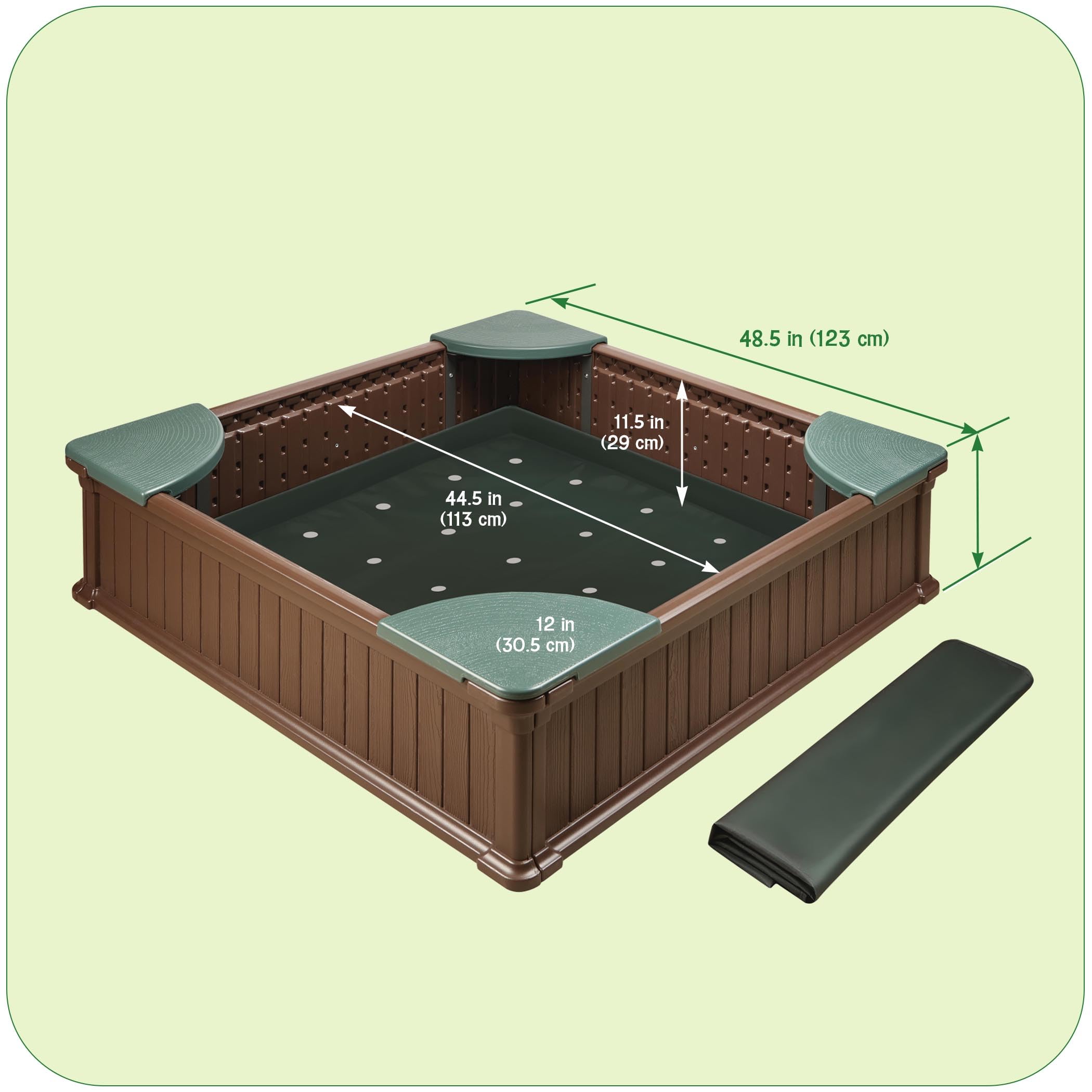 2-in-1 Outdoor Sandbox Garden Planter