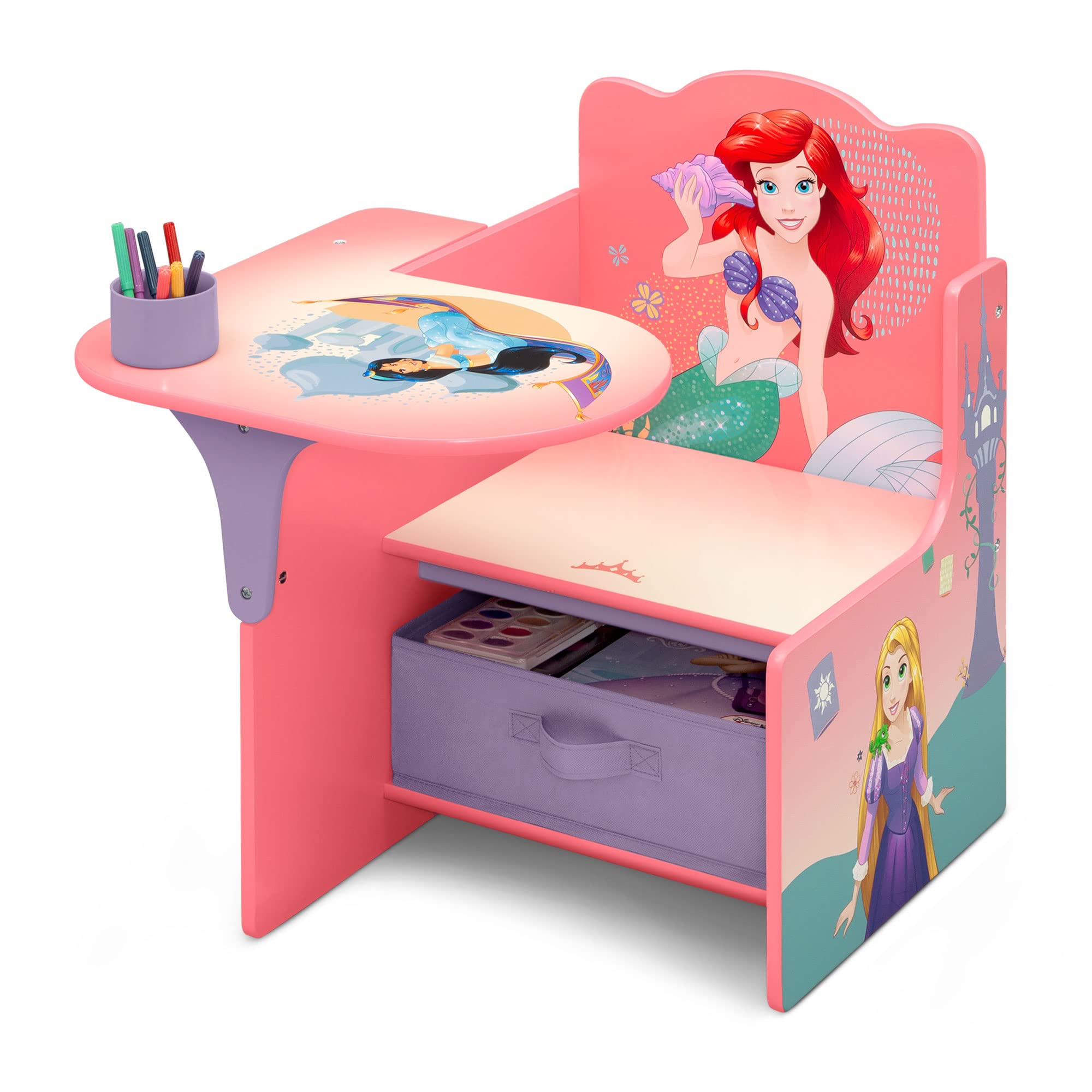 Chair Desk with Storage Bin, Disney Princess