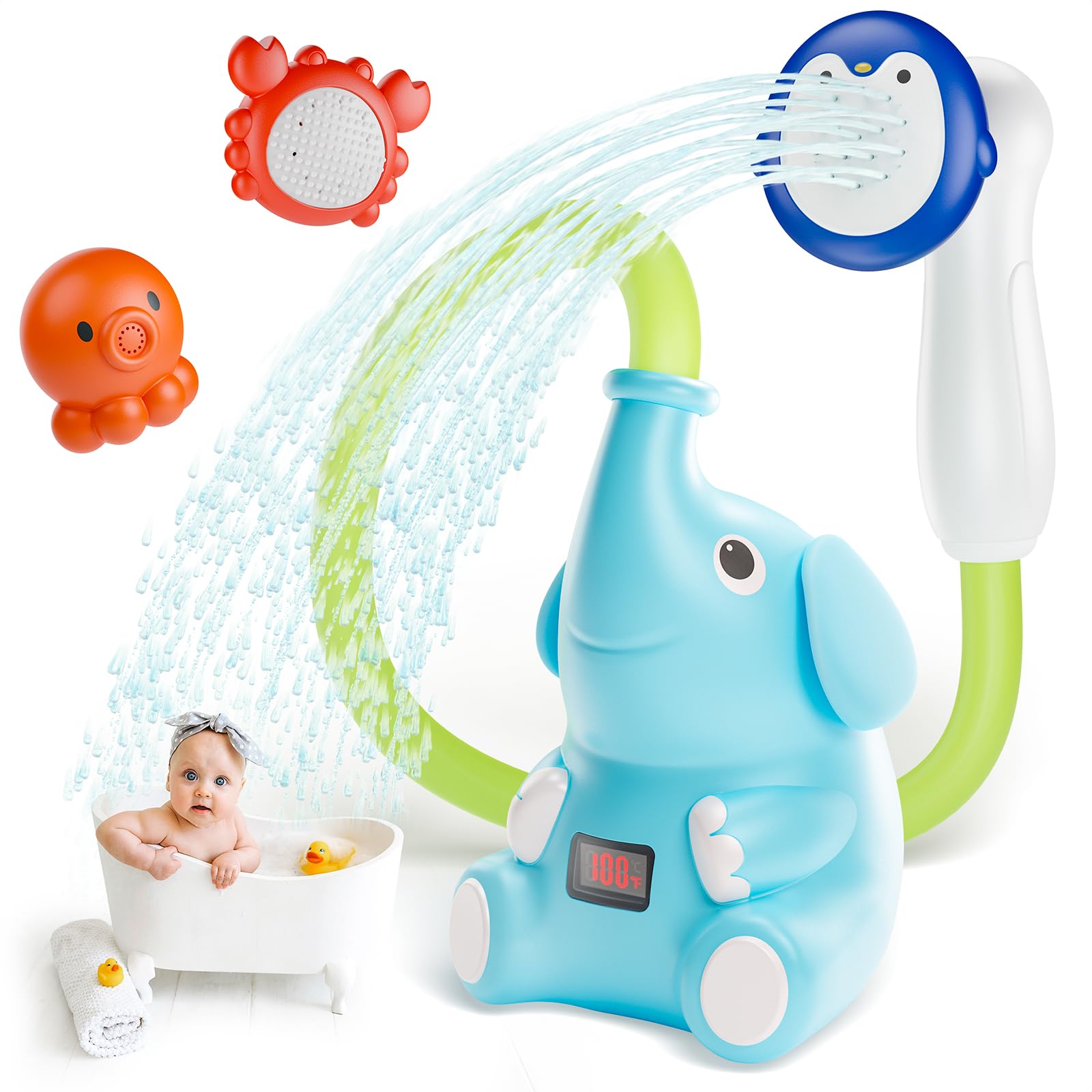 Baby Bath Toys, LED Water Temperature Display, Bath Toys