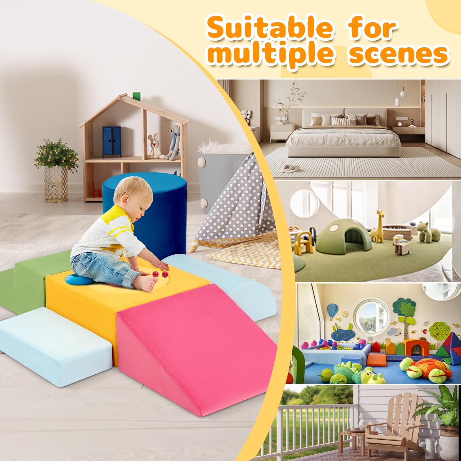 7-Piece Foam Climbing Blocks for Toddlers