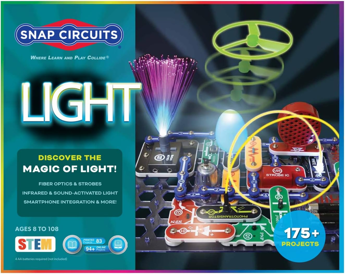 Light Electronics Exploration Kit | Over 175 Exciting STEM Projects | Full Color Project