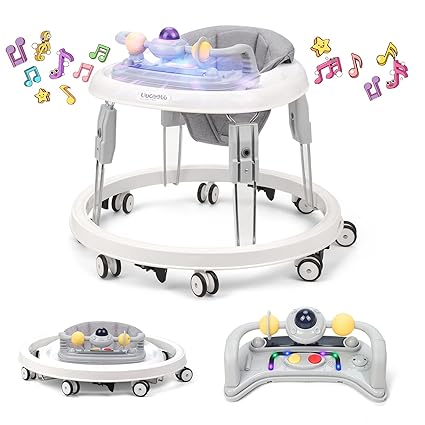 Baby Walker with Wheels,Music and Lights Baby Walker for Boys Girls 6-12 Months