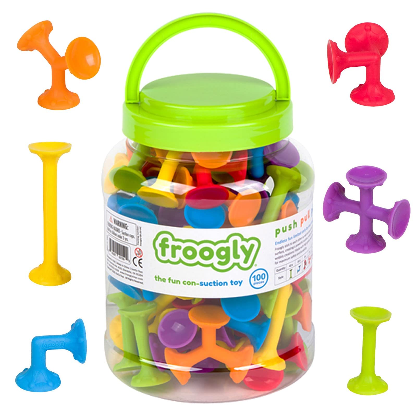 100 Piece Suction Toys - Montessori Bath & Construction Building Set