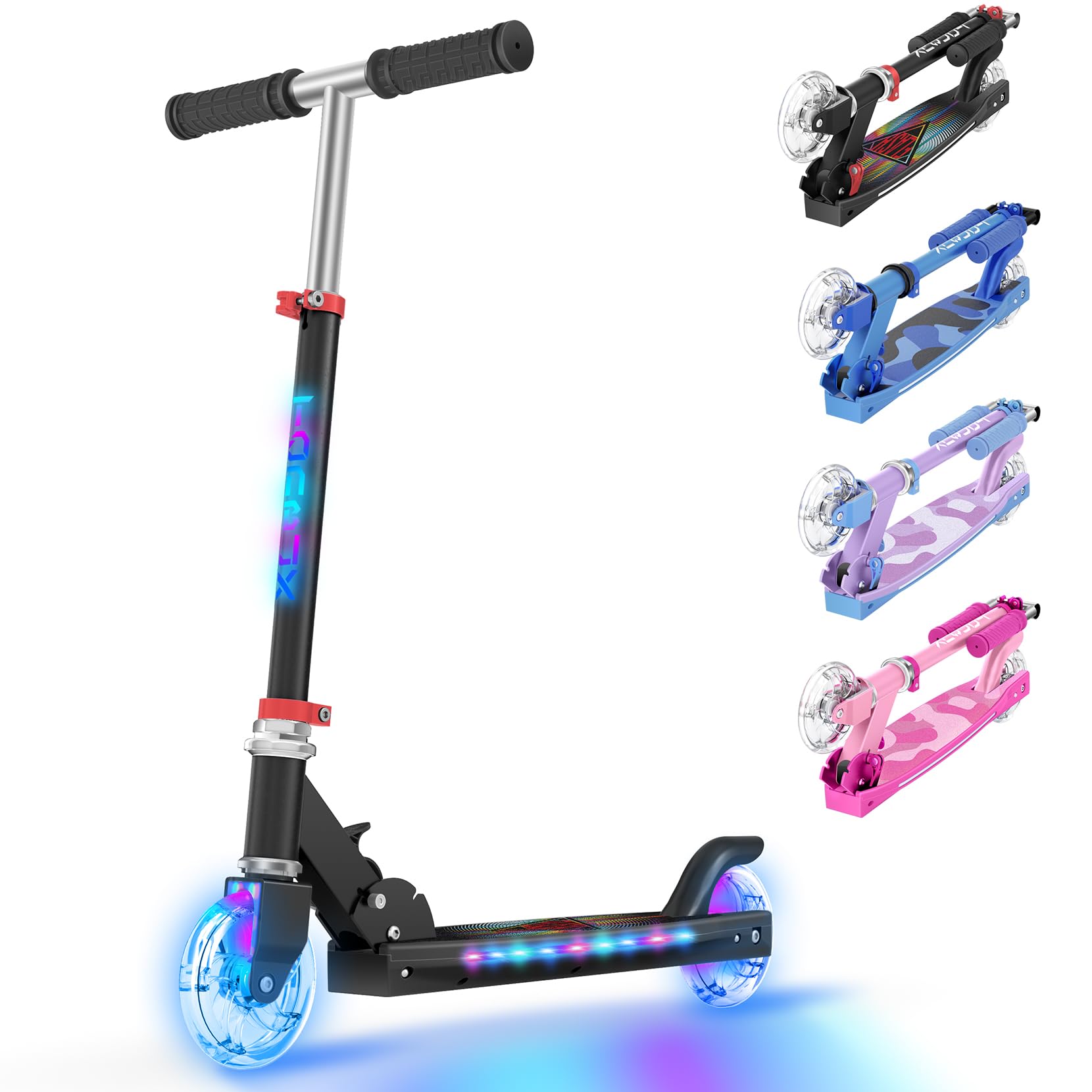 Scooters for Kids 5-7, Kids Scooter with Cool Light Up Stem, Wheels, and Deck