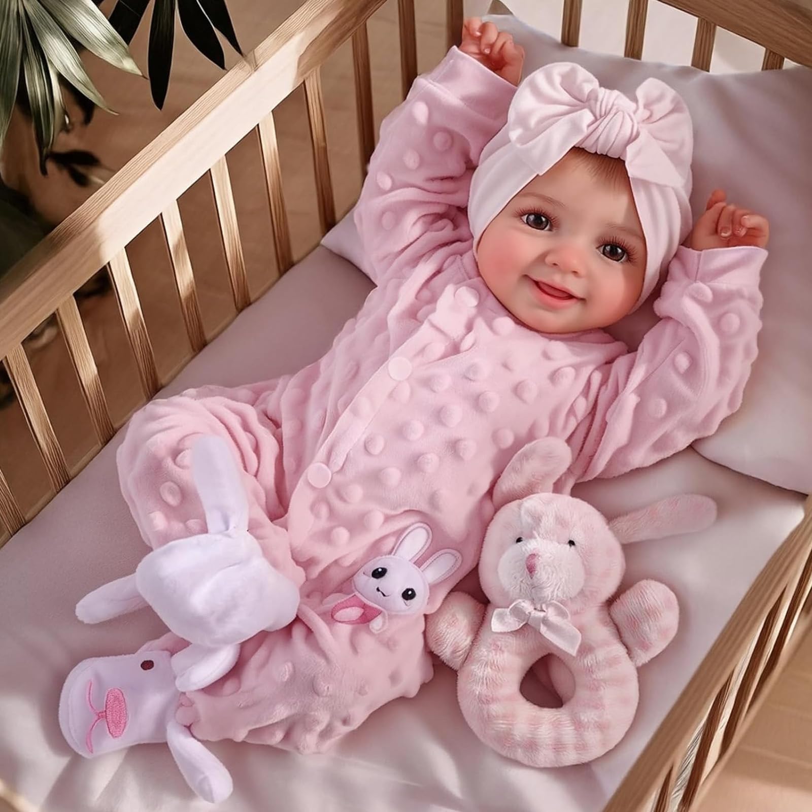 Reborn Baby Dolls Sunny - 17Inch Cute Soft Vinyl Realistic Baby Doll