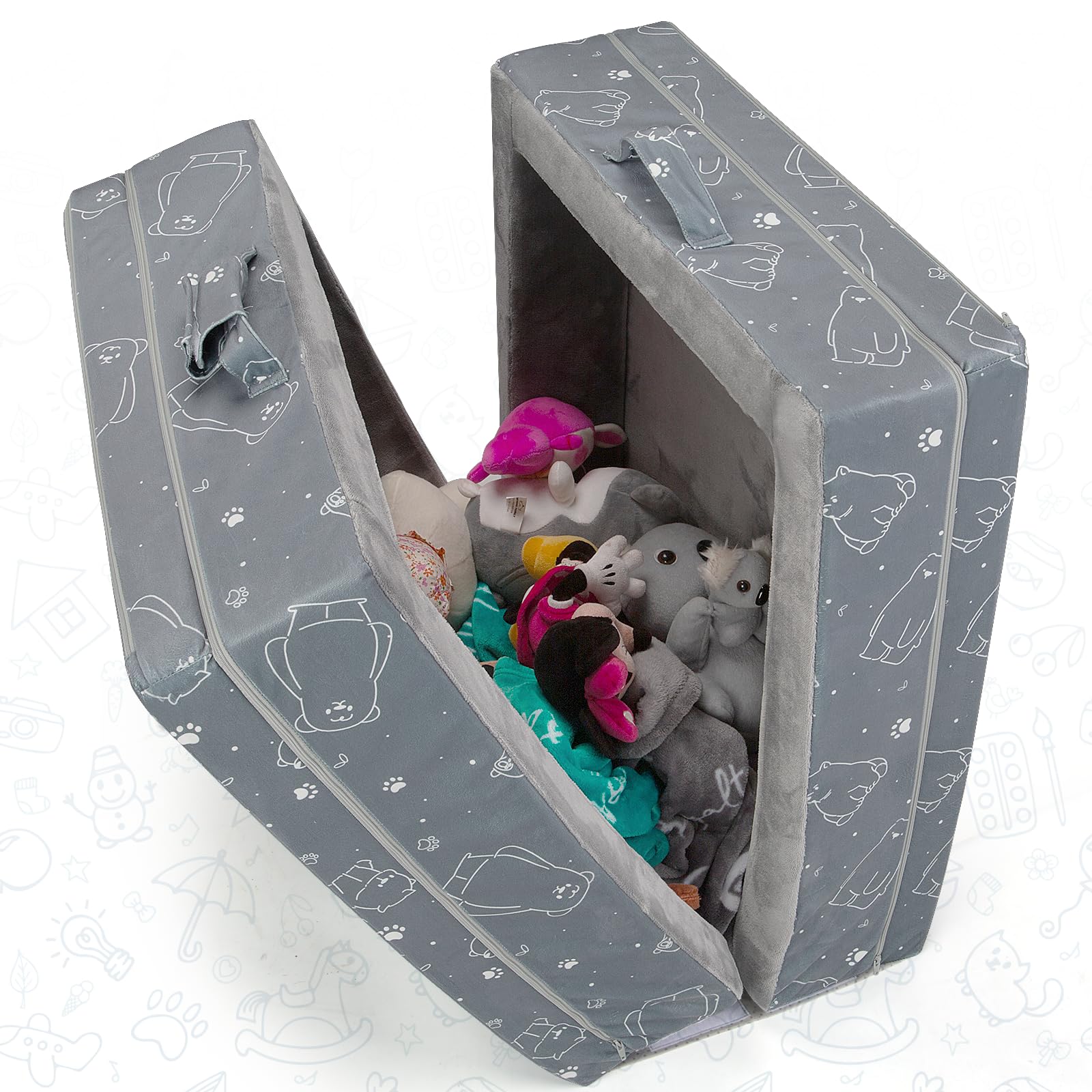 Portable Toddler Travel Bed with Safety Rails