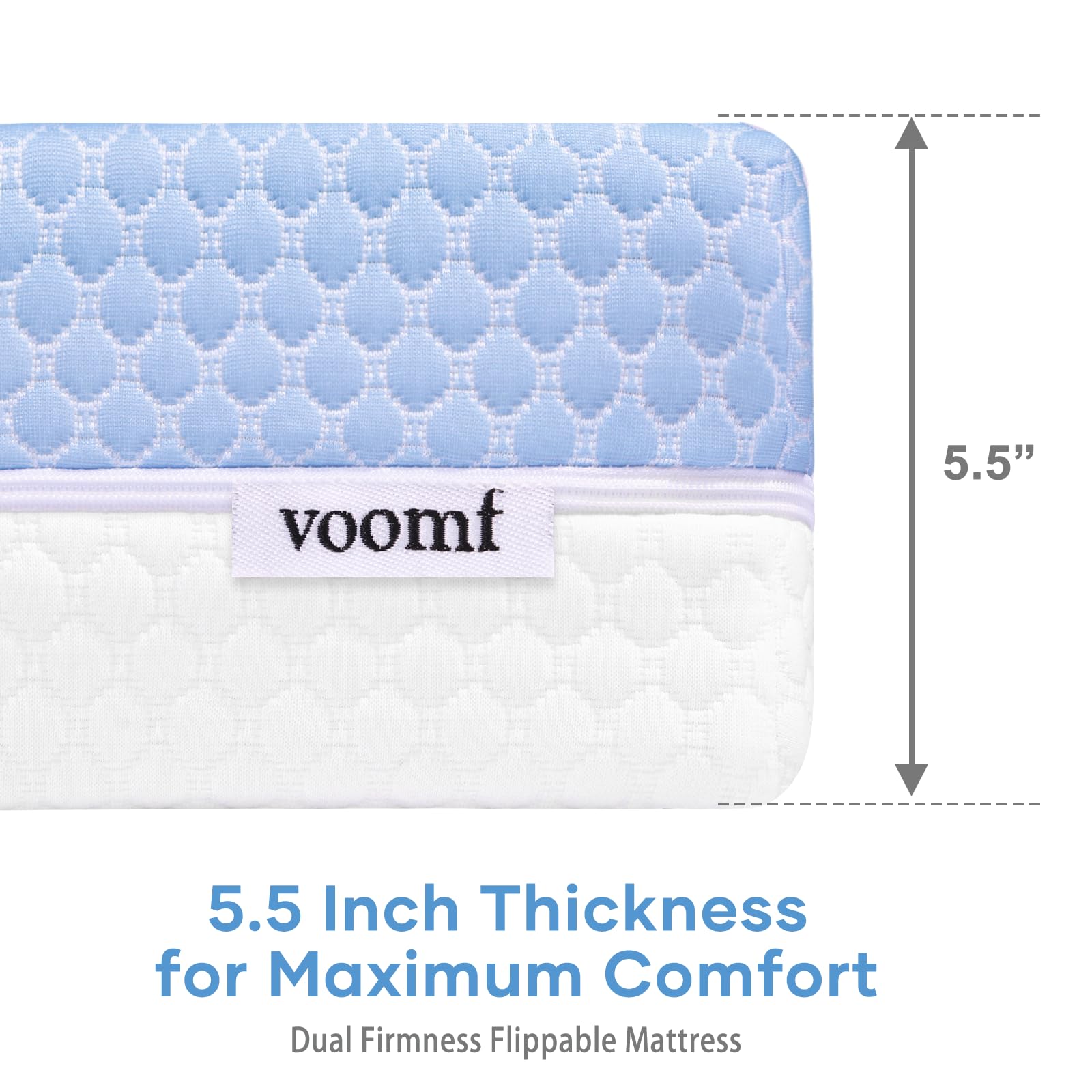 Dual Sided Memory Foam Crib Mattress with Washable Cover