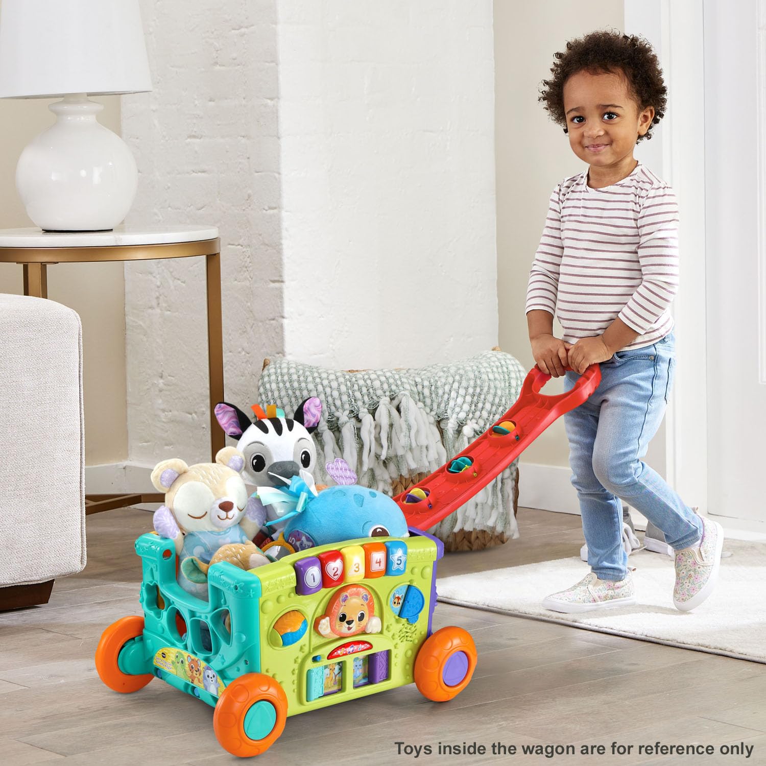 Sort and Discover Activity Wagon for Toddlers, Red