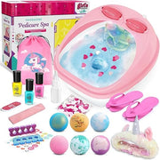 Spa Day Gift Set for Girls, Christmas Birthday Gift Nail Art Salon Sensory Beads Foot