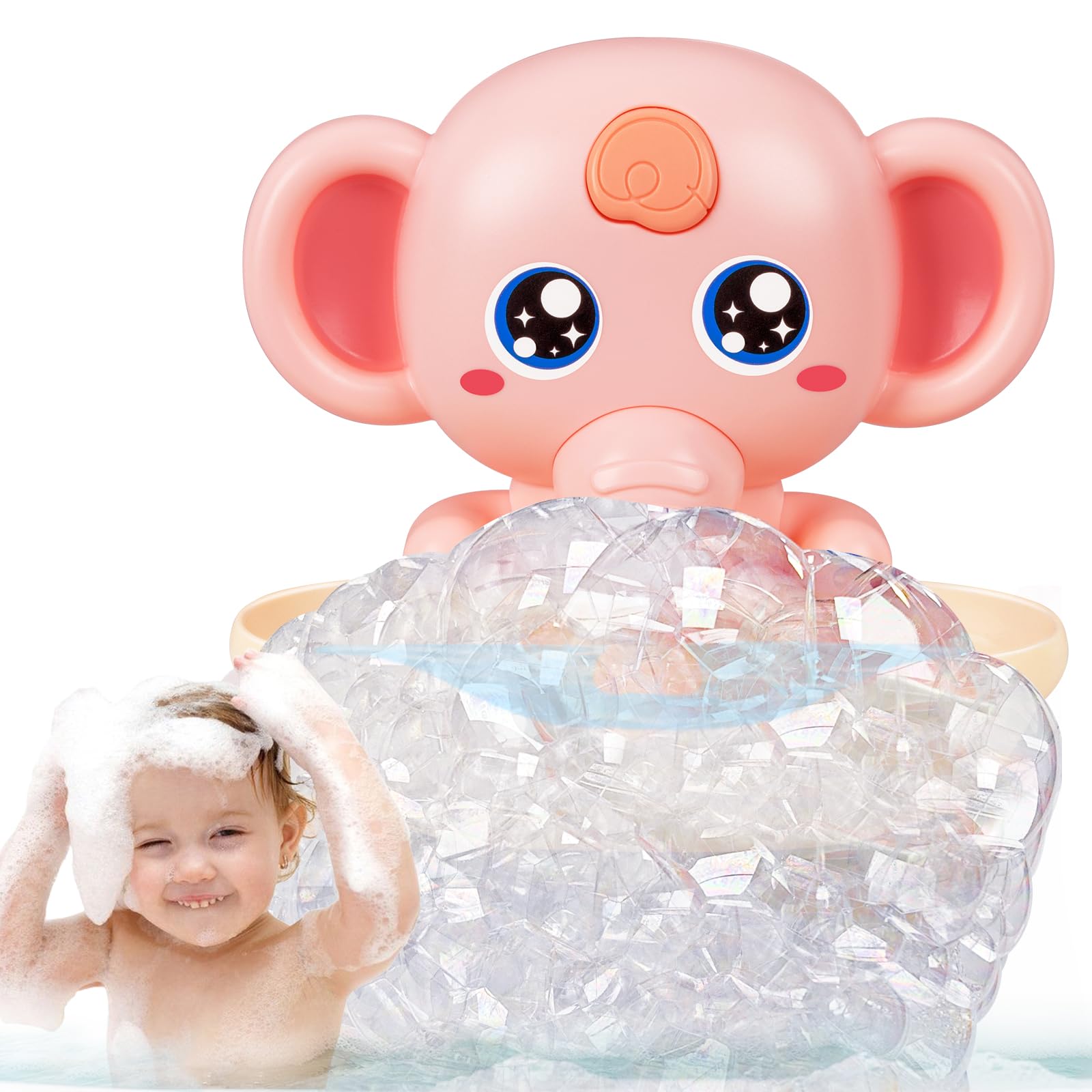 Magnetic Charging Bubble Machine, Bath Toys for Toddlers 1-3