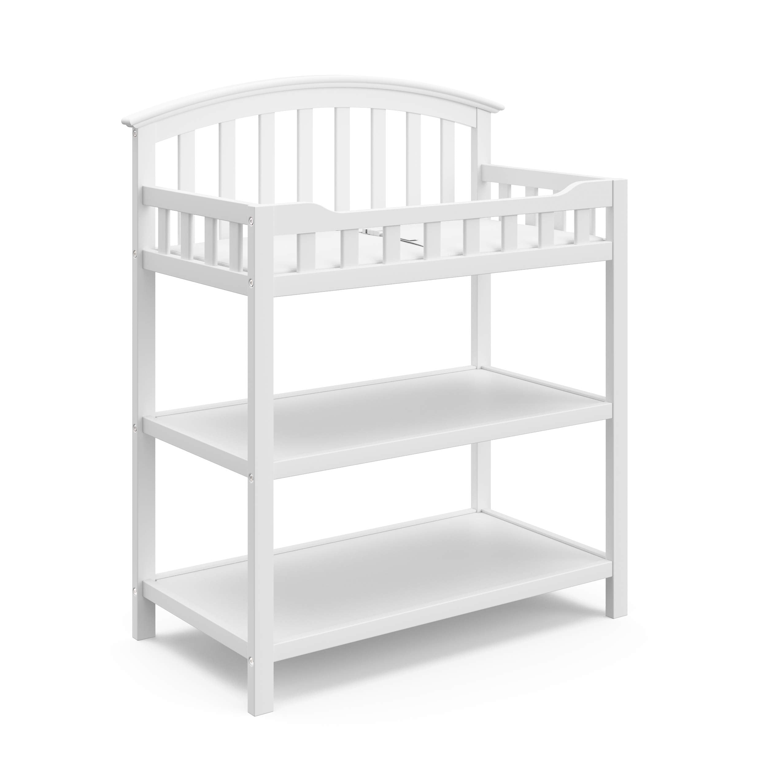 Changing Table with Water-Resistant Changing Pad (White)
