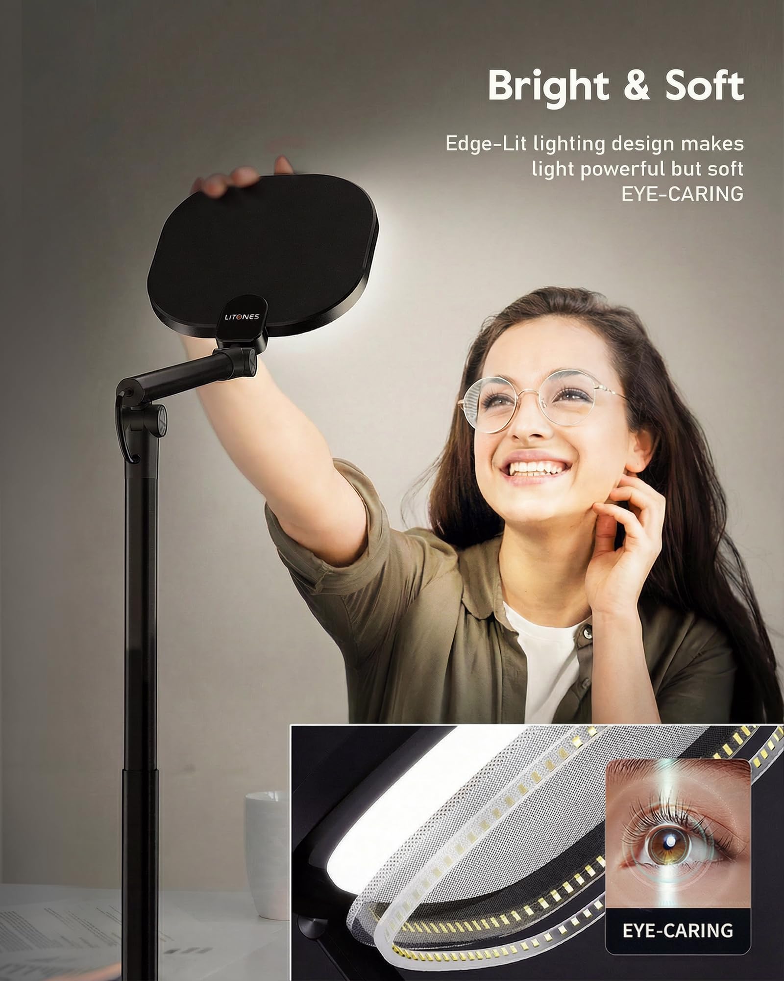 LED Desk Lamp with Adjustable Height and 50 Lighting Modes