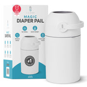Magic Diaper Pail - Patented 100% Odor-Free System with Child-Safe Lock - Award-Winning